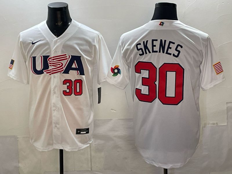 Men 2026 World Cub USA #30 Skenes white Nike MLB Jersey style 08->more jerseys->MLB Jersey